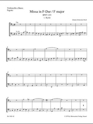 Mass in F major BWV 233