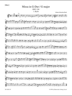 Mass in G major BWV 236 "Lutheran Mass"