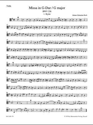 Mass in G major BWV 236 "Lutheran Mass"