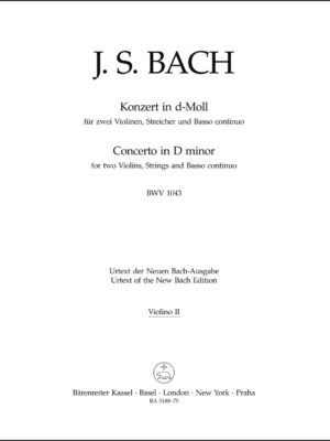 Concerto for two Violins, Strings and Basso continuo in D minor BWV 1043