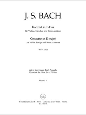 Concerto for Violin, Strings and Basso continuo in E major BWV 1042