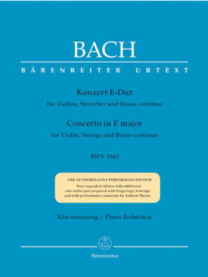 Concerto for Violin, Strings and Basso continuo in E major BWV 1042