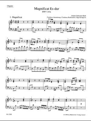 Magnificat in E-flat major BWV 243a