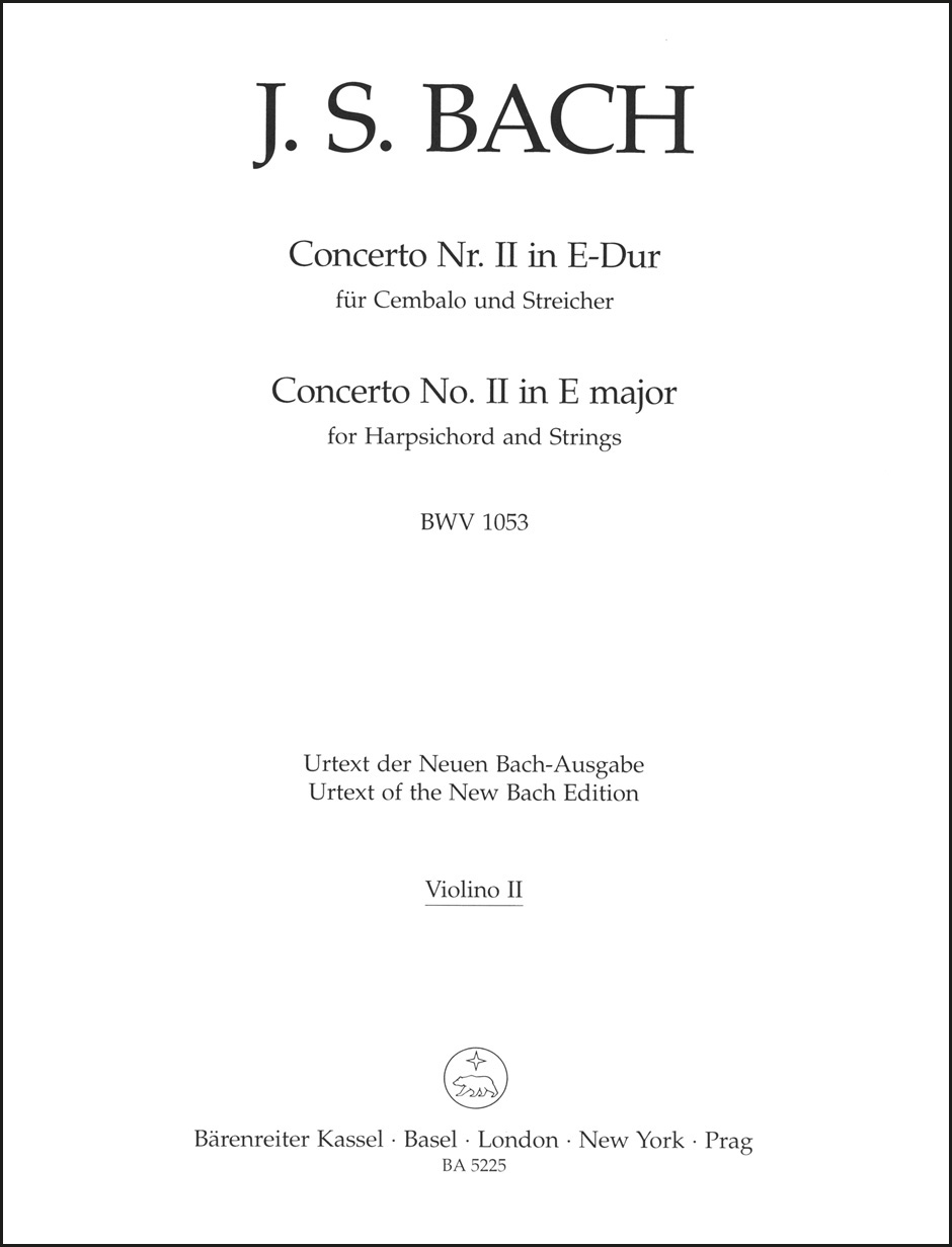 Concerto for Harpsichord and Strings no. 2 in E major BWV 1053
