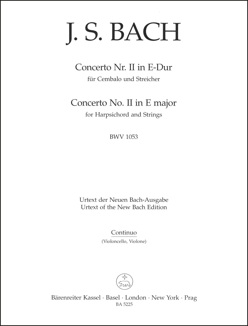 Concerto for Harpsichord and Strings no. 2 in E major BWV 1053