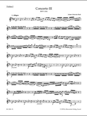 Concerto for Harpsichord and Strings no. 3 in D major BWV 1054