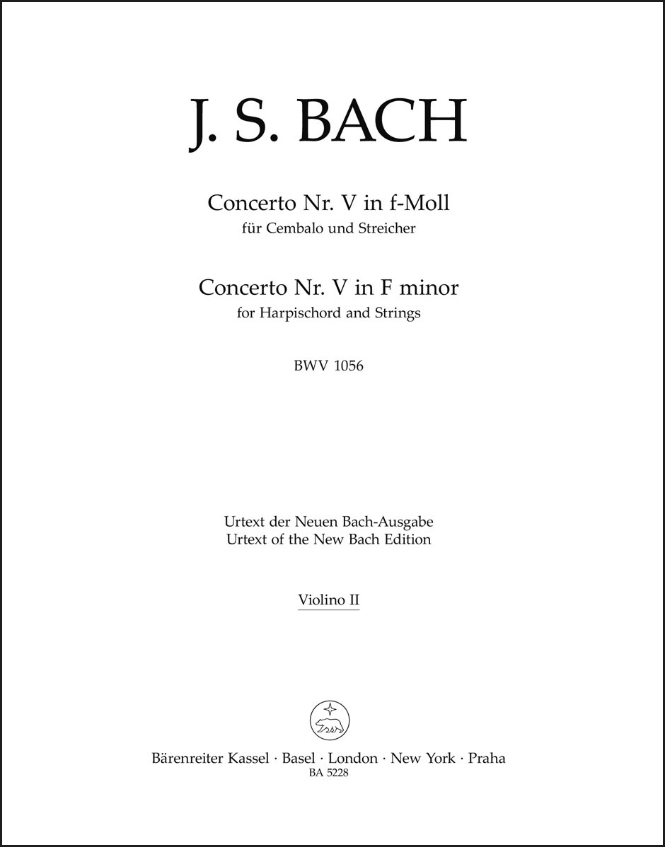 Concerto for Harpsichord and Strings no. 5 in F minor BWV 1056