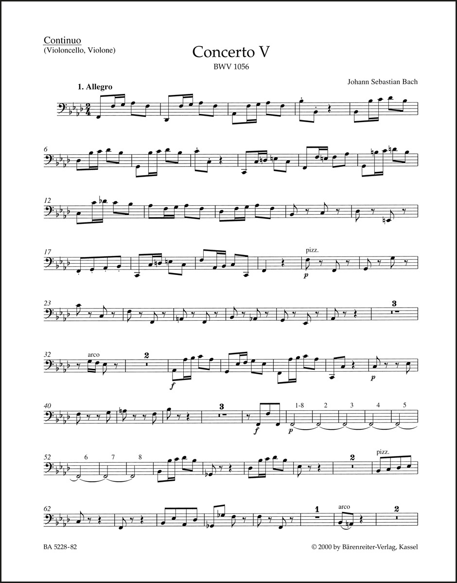Concerto for Harpsichord and Strings no. 5 in F minor BWV 1056
