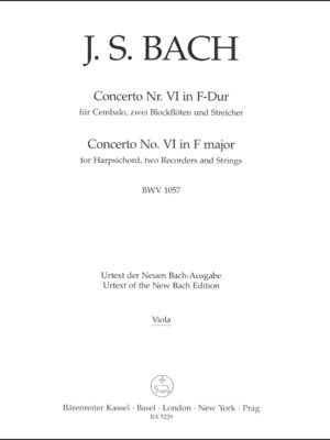 Concerto for Harpsichord, two Recorders and Strings no. 6 in F major BWV 1057