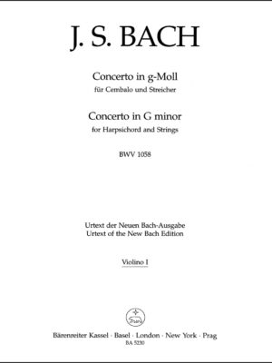 Concerto for Harpsichord and Strings in G minor BWV 1058