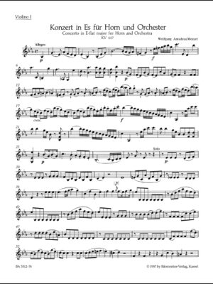Concerto for Horn and Orchestra no. 3 in E-flat major K. 447