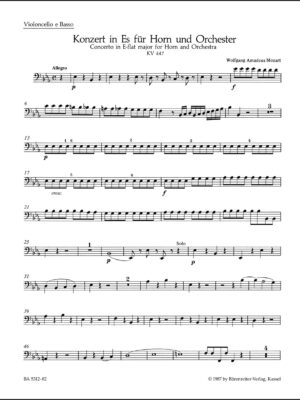 Concerto for Horn and Orchestra no. 3 in E-flat major K. 447