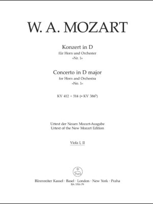 Concerto for Horn and Orchestra no. 1 in D major K. 412 + 514 (386b)