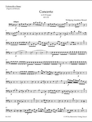 Concerto for Piano and Orchestra no. 5 in D major K. 175, K. 382 Rondo
