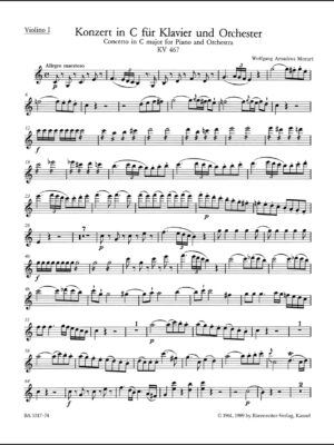 Concerto for Piano and Orchestra no. 21 in C major K. 467