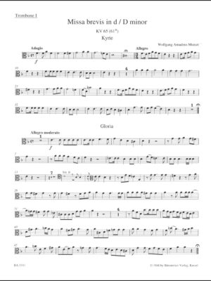 Missa brevis in D minor K. 65 (61a)