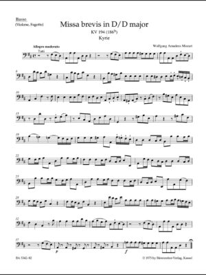 Missa brevis in D major K. 194 (186h)