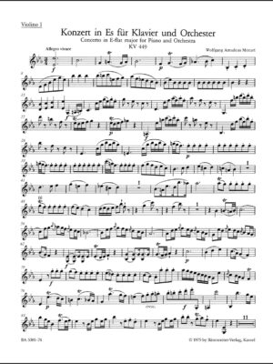 Concerto for Piano and Orchestra no. 14 in E-flat major K. 449