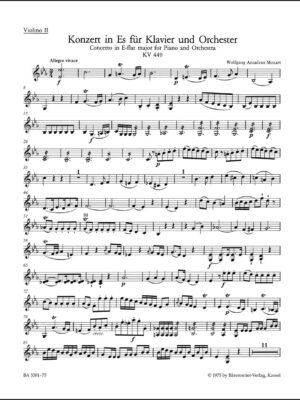 Concerto for Piano and Orchestra no. 14 in E-flat major K. 449