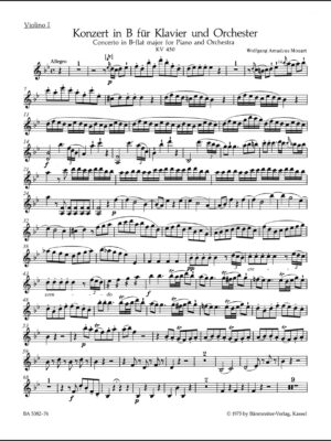 Concerto for Piano and Orchestra no. 15 in B-flat major K. 450