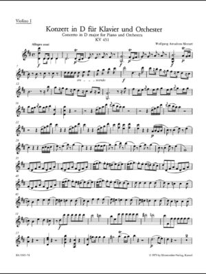 Concerto for Piano and Orchestra no. 16 in D major K. 451