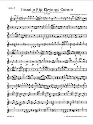 Concerto for Piano and Orchestra no. 19 in F major K. 459