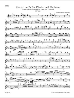 Concerto for Piano and Orchestra no. 22 in E-flat major K. 482