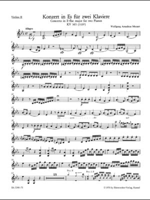 Concerto for two Pianos and Orchestra no. 10 in E-flat major K. 365 (316a)