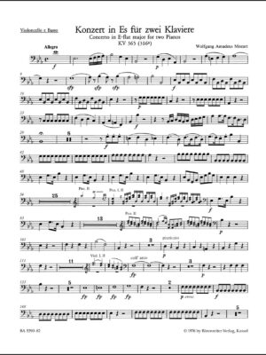 Concerto for two Pianos and Orchestra no. 10 in E-flat major K. 365 (316a)