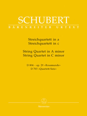String Quartet in A minor D 804 op. 29 "Rosamunde" / String Quartet in C minor D 703 "Quartett-Satz" and fragment of the second movement