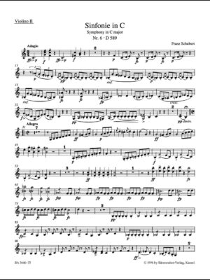 Symphony no. 6 in C major D 589