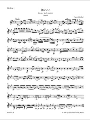 Rondo for Violin and Strings in A major D 438