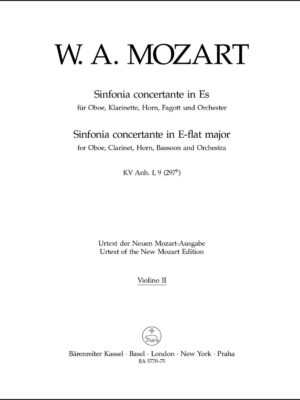 Sinfonia concertante for Oboe, Clarinet, Horn, Bassoon and Orchestra in E-flat major K. Anh. I,9 (297b)