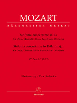 Sinfonia concertante for Oboe, Clarinet, Horn, Bassoon and Orchestra in E-flat major K. Anh. I,9 (297b)