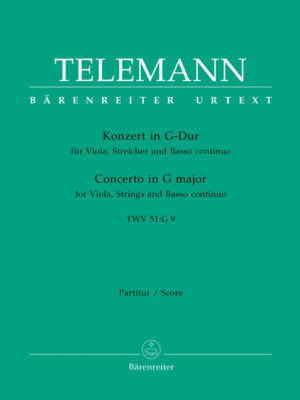 Concerto for Viola, Strings and Basso continuo in G major TWV 51:G9