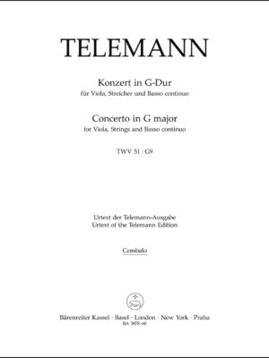 Concerto for Viola, Strings and Basso continuo in G major TWV 51:G9