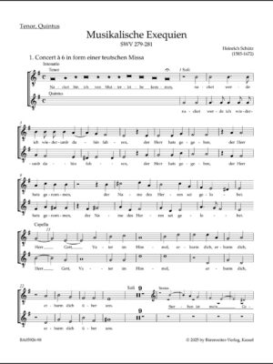 Musikalische Exequien SWV 279-281