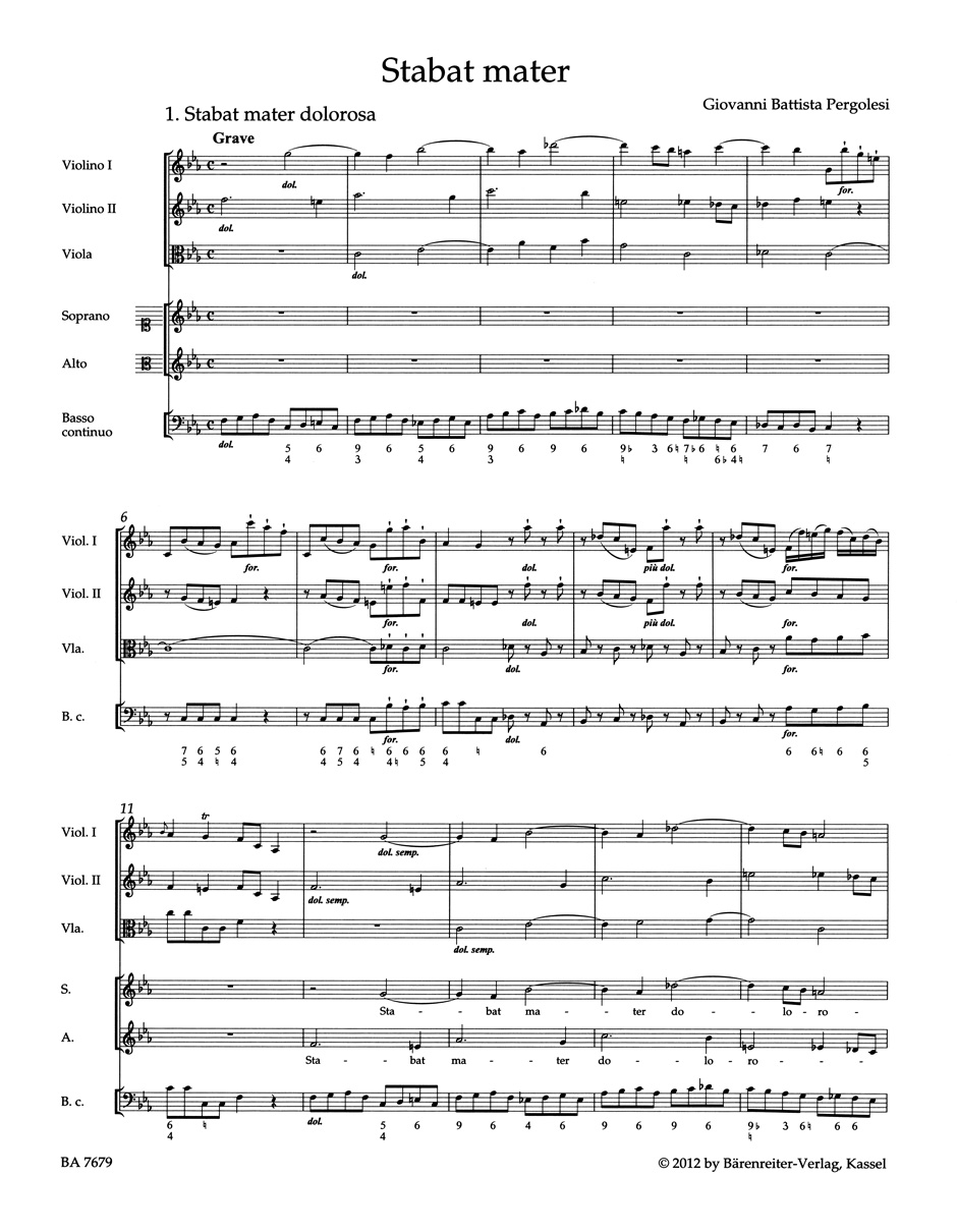 Stabat mater for Soprano, Alto, Strings and Basso continuo - Image 2