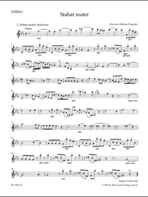 Stabat mater for Soprano, Alto, Strings and Basso continuo