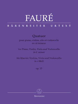 Quatuor for Piano, Violin, Viola and Violoncello in C minor op. 15