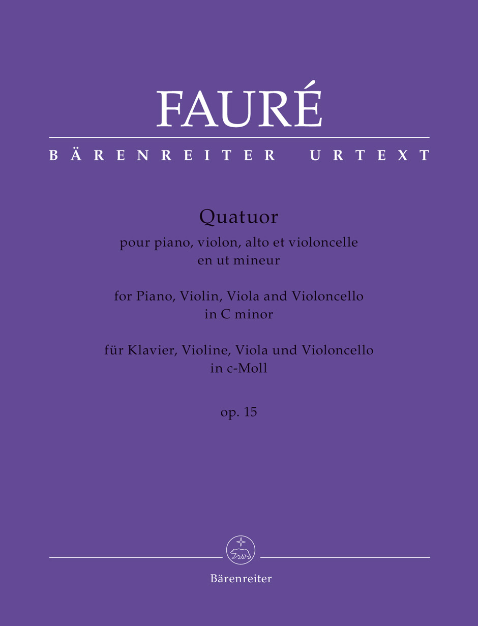 Quatuor for Piano, Violin, Viola and Violoncello in C minor op. 15