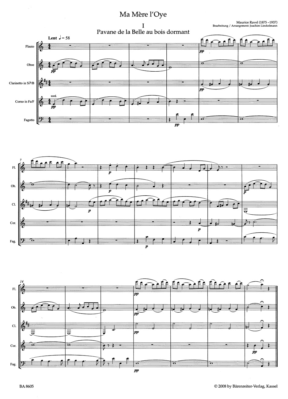Mother Goose Suite for Woodwind Quintet - Image 2