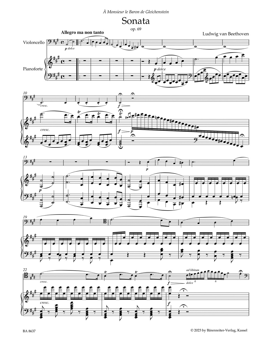 Sonata for Pianoforte and Violoncello A major op. 69 - Image 2