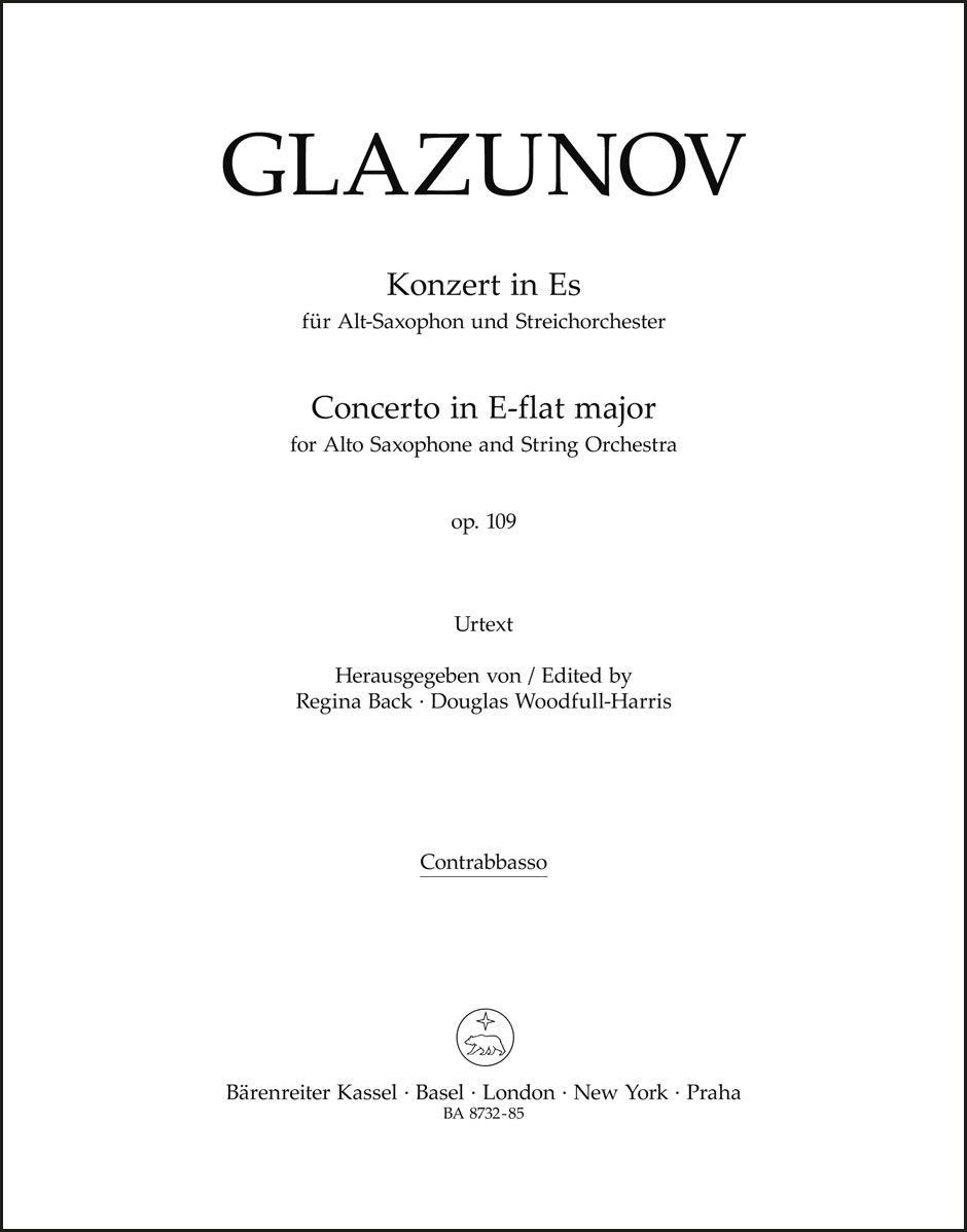 Concerto for Alto Saxophone and String Orchestra in E-flat major op. 109