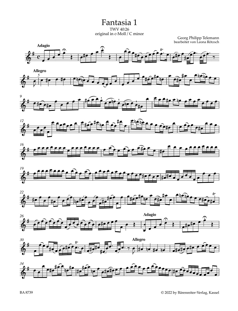 Twelve Fantasias for Viola da Gamba without Bass TWV 40:26–37 - Image 2