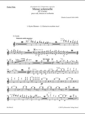 Messe solennelle (Ste Cécile) for Soloists, Choir and Orchestra