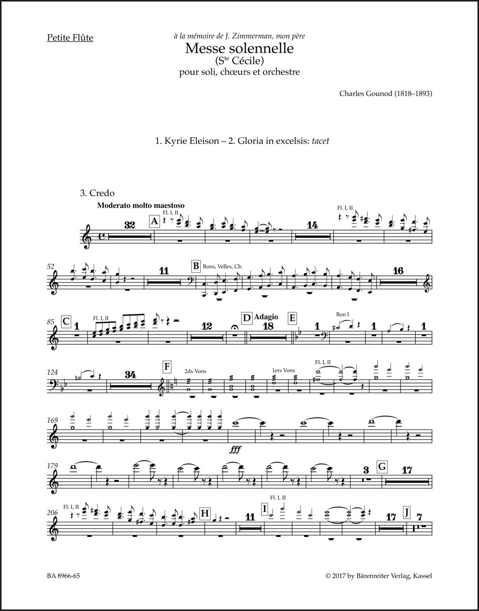 Messe solennelle (Ste Cécile) for Soloists, Choir and Orchestra