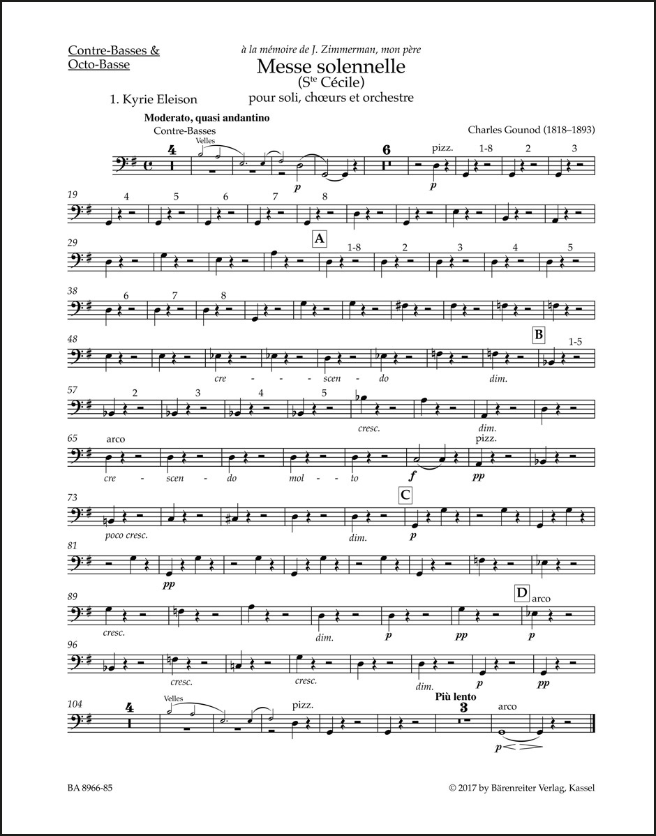 Messe solennelle (Ste Cécile) for Soloists, Choir and Orchestra