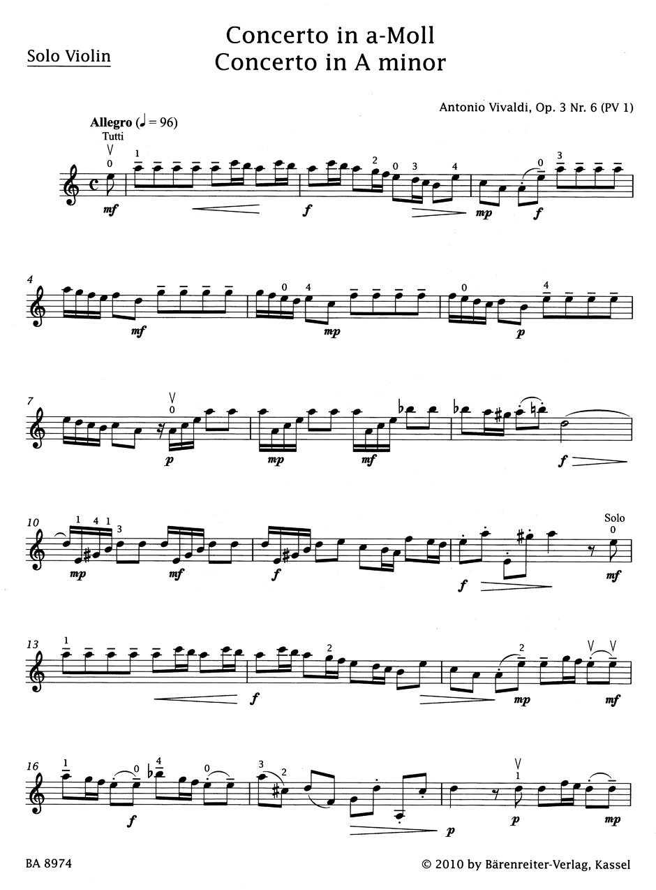 Concerto in A minor op. 3/6 - Image 2