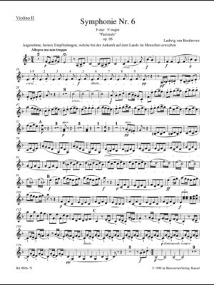 Symphony no. 6 in F major op. 68 "Pastorale"